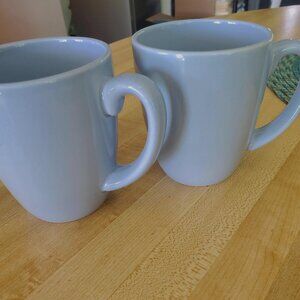 2 Corelle Coordinates Stoneware Mugs Light Blue 11 Oz